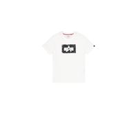 Alpha Industries Washed Out Logo T-Shirt Größe M Weiß