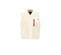 Alpha Industries Herren Weste Teddy Vest off white S