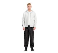 Alpha Industries Label Zip Backprint Hoodie Größe L Grau