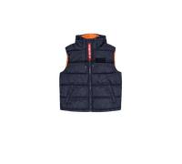 Alpha Industries Hooded Faux Down Puffer Slim Vest Daunenjacke Größe 3XL Blau