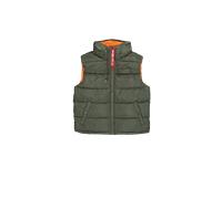 Alpha Industries Hooded Faux Down Puffer Vest Daunenjacke Größe S Olivgrün