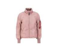 Alpha Industries - Hooded Logo Puffer Winterjacke für Frauen - Größe S - Rosa