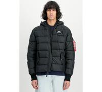Alpha Industries - Hooded Puffer Alpha FD Black - Jacke - Schwarz - XL - 100% Polyester,Synthetik Schwarz XL