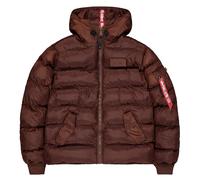 Alpha Industries - Hooded Puffer FD - Kapuzen-Pufferjacke FD - Powder Brown M