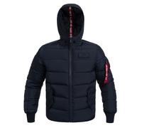 Alpha Industries - Hooded Puffer FD - Kapuzen-Pufferjacke FD - Replica Blau M