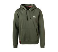 Alpha Industries Basic Hoody Small Logo Kapuzensweat für Herren Dark Olive
