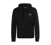 ALPHA INDUSTRIES Hoodie Herren Comfort Fit Baumwolle schwarz, M