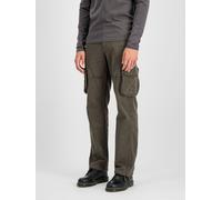 Cargohose ALPHA INDUSTRIES "Jet Pant", Herren, Gr. 28, Normalgrößen, grau (grauschwarz), Obermaterial: 100% Baumwolle. Futter: 100% Baumwolle, Hosen Cargohose (25230337-28) grauschwarz