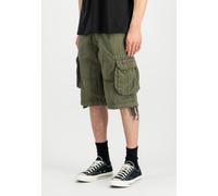Alpha Industries - Jet Short Dark Olive - Shorts - Grün - W33 - 100% Baumwolle Grün W33