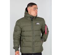 Alpha Industries Kapuzen-Pufferjacke Alpha FD Grün XL