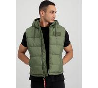 Alpha Industries Herren Weste Hooded Puffer Vest FD sage green L