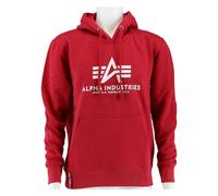 Alpha Industries Kapuzenpullover (Hoodie) Basic Logo weinrot Herren, Größe M
