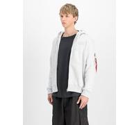 Alpha Industries Kapuzensweatjacke Herren grau, M
