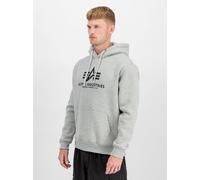 Alpha Industries Kapuzensweatshirt Herren Baumwolle grau, XL