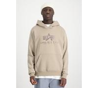 Hoodie ALPHA INDUSTRIES "Alpha Industries Men - Hoodies Basic Carbon" Gr. XL, beige (vintage sand) Herren Sweatshirts (22945608-XL) vintage sand