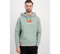 Alpha Industries Basic Rubber Hoodie, grün, Größe S für Männer