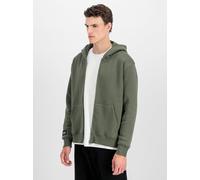 Alpha Industries Label Zip Backprint Hoodie Größe L Grün