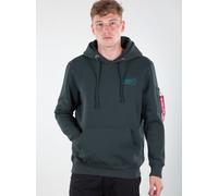 ALPHA INDUSTRIES Herren Back Print Hoody Kapuzensweat Kapuzenpullover, Dark Petrol, XXL