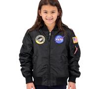Alpha Industries Kinder Bomberjacke MA-1 VF NASA black X3/4 | 158-164