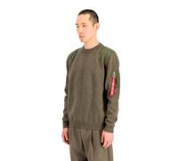 Alpha Industries Knitted Utility Sweater Größe L Olivgrün