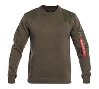 Alpha Industries Knitted Utility Sweater Größe S Olivgrün