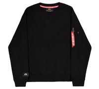 Alpha Industries Sweatshirt mit Label-Detail in Black, Größe S