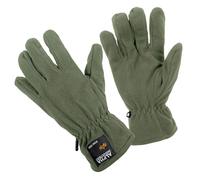 Alpha Industries Label Fleece Gloves (Sale) dark oliv, Größe L/XL