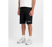 Shorts ALPHA INDUSTRIES "Label Jogger Short", Herren, Gr. XXL, Normalgrößen, schwarz, Obermaterial: 80% Baumwolle, 20% Polyester, Hosen Shorts (15305513-XXL) schwarz