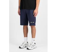 Shorts ALPHA INDUSTRIES "Label Jogger Short", Herren, Gr. S, Normalgrößen, ultra navy, Obermaterial: 80% Baumwolle, 20% Polyester, Hosen Shorts (89515521-S) ultra navy