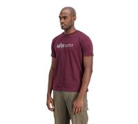 Alpha Industries T-Shirt Alpha Label - 100% Baumwolle - Größe M Rot
