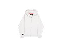 Alpha Industries Label Zip Backprint Hoodie Größe S Grau