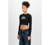 Alpha Industries Basic Cropped Longsleeves in Gr. M in Schwarz