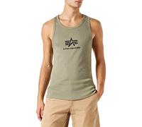 Alpha Industries Logo Tank Tanktop für Herren Olive/Black