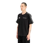 Alpha Industries Herren Logo Track Tape T-Shirt, Black, L