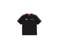 Alpha Industries Herren Logo Track Tape T-Shirt, Black, XL