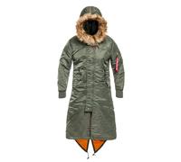 Alpha Industries Long Fishtail Jacket Grün M Frau (Herstellerartikelnummer: 198013-01-M)