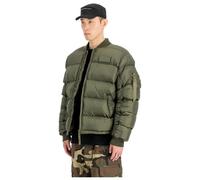 Alpha Industries MA-1 Puffer Back Embroidery Logo Bomberjacke Größe S Grün