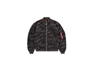 Alpha Industries MA-1 CS Camo Bomberjacke Größe L Schwarz Camouflage