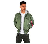 Bomberjacke ALPHA INDUSTRIES "Alpha Industries Men - Bomber Jackets MA-1 D-Tec", Herren, Gr. S, grün (sage, grün), Obermaterial: 100% Nylon, Futter: 100% Nylon, Kapuze: 75% Baumwolle, 25% Polyester, F