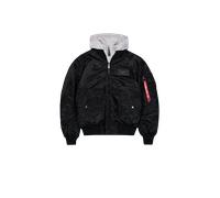 Alpha Industries Herren Bomberjacke MA-1 D-Tec black/grey L