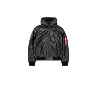 Alpha Industries MA-1 D-Tec Leather Bomberjacke Größe S Schwarz