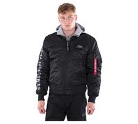 Alpha Industries MA-1 D-Tec Sleeve Embroidery Bomberjacke Größe XS Schwarz/Grau