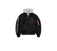 Alpha Industries MA-1 D-Tec Sleeve Embroidery Bomberjacke Größe XS Schwarz/Grau