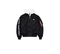 ALPHA INDUSTRIES Herren MA-1 D-Tec SE Bomberjacke, Black/White, XS
