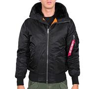 Alpha Industries Herren MA-1 Hooded Bomberjacke, Black, X-Large