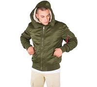 Alpha Industries MA-1 Hooded Bomberjacke für Herren Dark Green