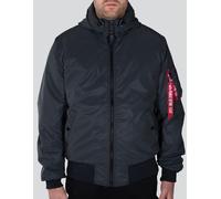 Alpha Industries Herren MA-1 Hooded Reflective Bomberjacke, Black, M