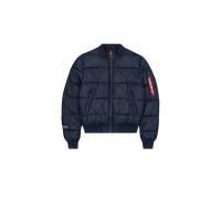 Alpha Industries MA-1 Logo Puffer Bomberjacke Größe L Dunkelblau
