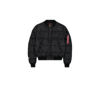 Alpha Industries MA-1 Logo Puffer Bomberjacke Größe L Schwarz