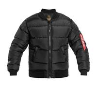 Alpha Industries Steppjacke MA-1 Logo Puffer Damen Schwarz Gr. M 100% Polyester Regular Fit